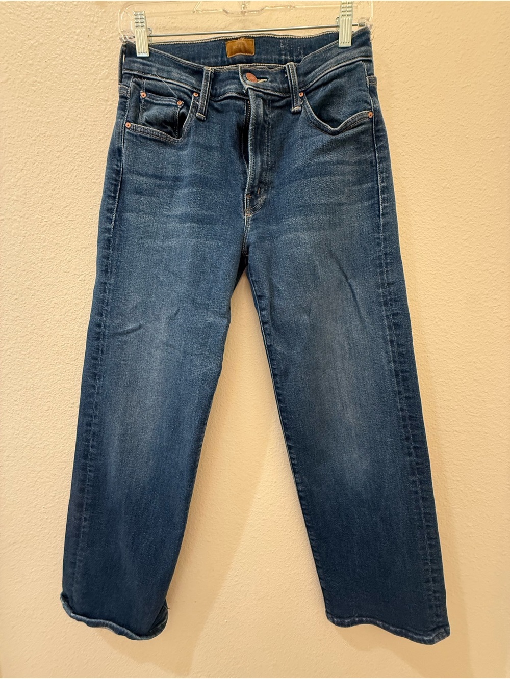 MOTHER Women's Blue Straight-Leg Jeans